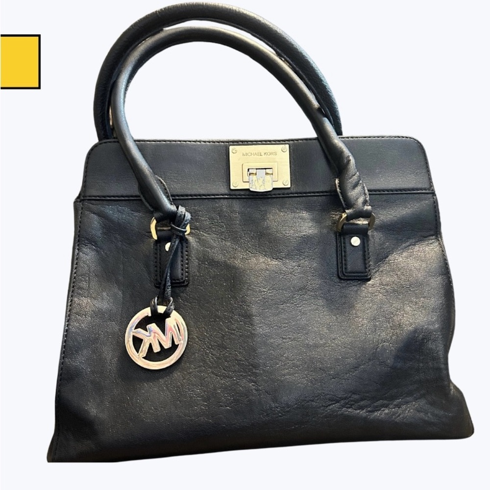 Michael Kors Black Leather Satchel